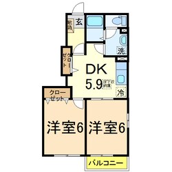 フィガロプラッツ　Ⅰ、Ⅱの物件間取画像